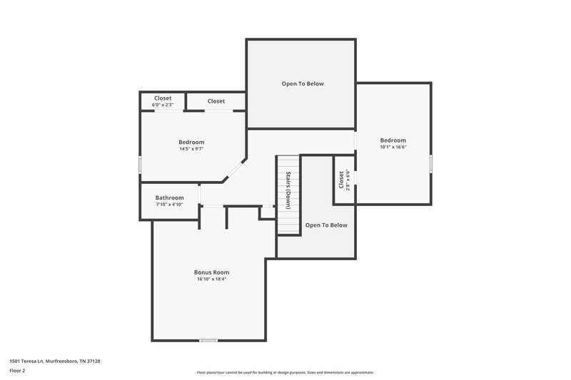 2,030/Mo, 1501 Teresa Ln Murfreesboro, TN 37128 Floorplan View 2