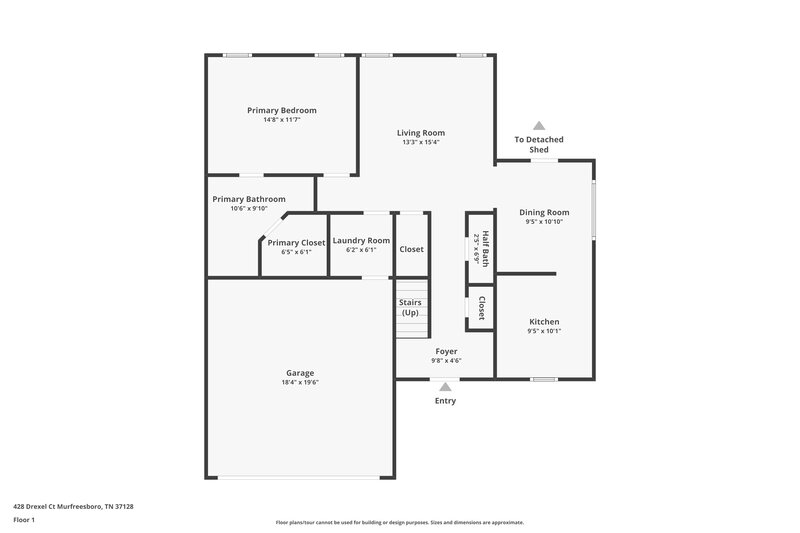 1,995/Mo, 428 Drexel Ct Murfreesboro, TN 37128 Floor Plan View