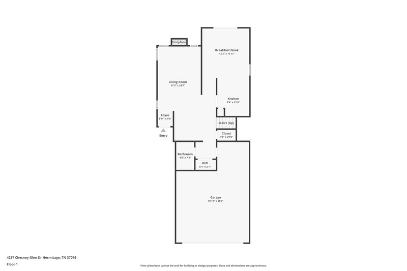 2,055/Mo, 4237 Chesney Glen Dr Hermitage, TN 37076 Floorplan View