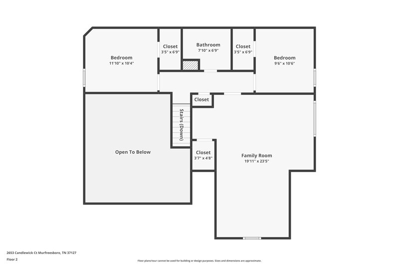 2,175/Mo, 2653 Candlewick Ct Murfreesboro, TN 37127 Floor Plan View