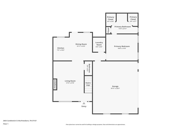 2,175/Mo, 2653 Candlewick Ct Murfreesboro, TN 37127 Floor Plan View 2