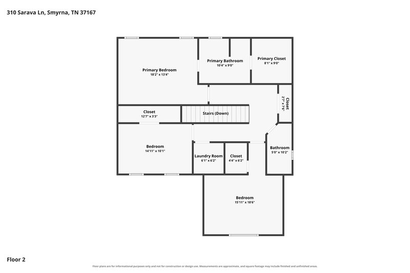 2,440/Mo, 310 Sarava Ln Smyrna, TN 37167 Floor Plan View 2