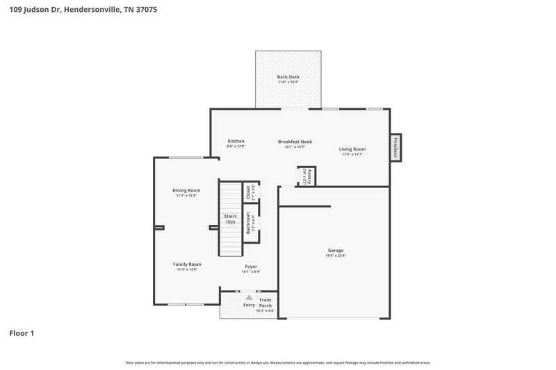 2,585/Mo, 109 Judson Dr Hendersonville, TN 37075 Floor Plan View
