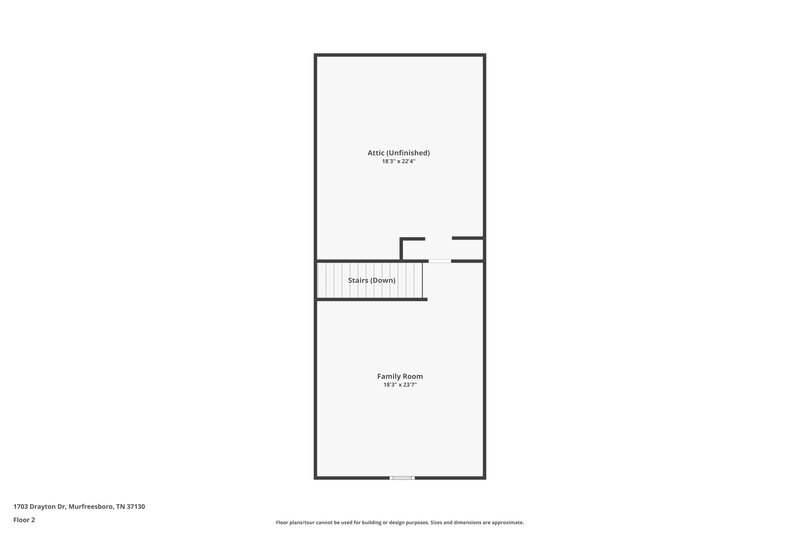 2,290/Mo, 1703 Drayton Dr Murfreesboro, TN 37130 Floor Plan View 2