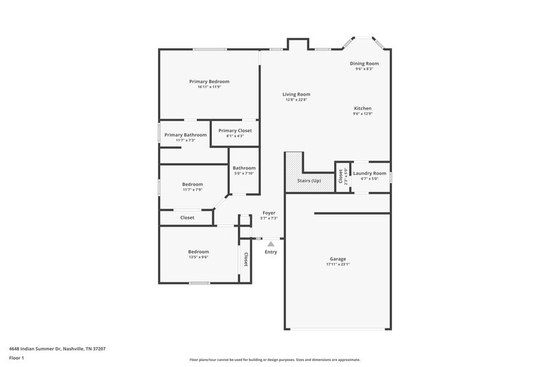 2,195/Mo, 4648 Indian Summer Dr Nashville, TN 37207 Floor Plan View