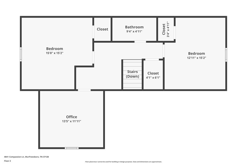 2,195/Mo, 4841 Compassion Ln Murfreesboro, TN 37128 Floor Plan View 2