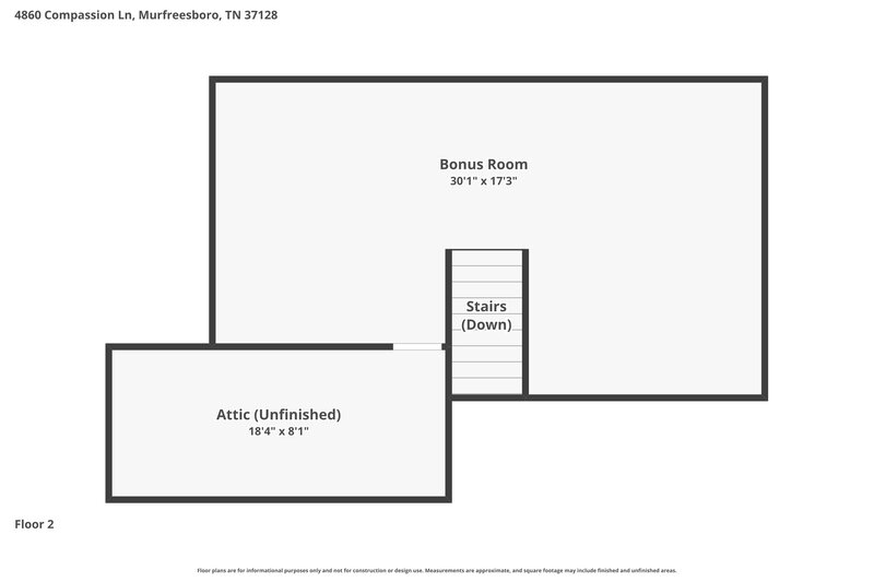 2,325/Mo, 4860 Compassion Ln Murfreesboro, TN 37128 Floor Plan View 2