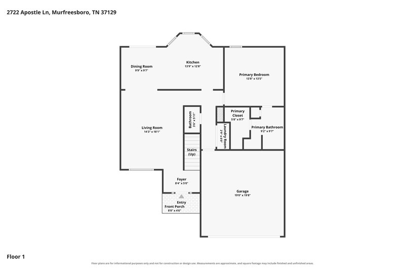 2,335/Mo, 2722 Apostle Ln Murfreesboro, TN 37129 Floor Plan View
