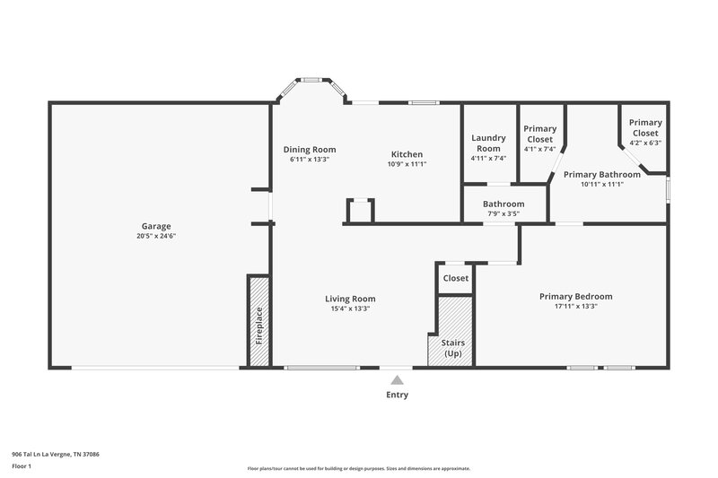 2,175/Mo, 906 Tal Ln La Vergne, TN 37086 Floor Plan View