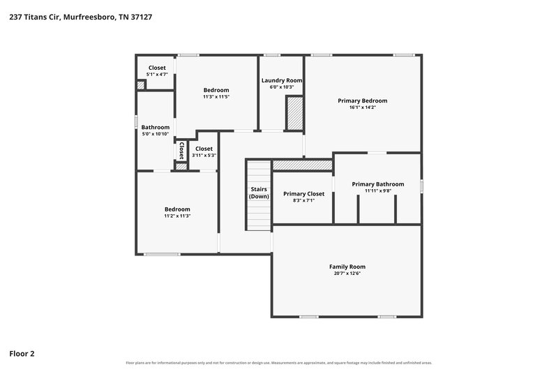 2,285/Mo, 237 Titans Cir Murfreesboro, TN 37127 Floor Plan View 2