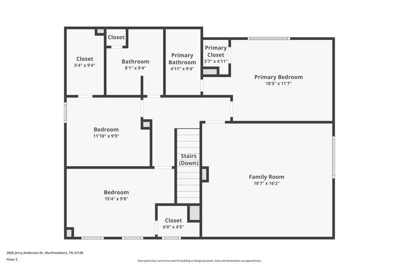 2,615/Mo, 3605 Jerry Anderson Dr Murfreesboro, TN 37128 Floor Plan View