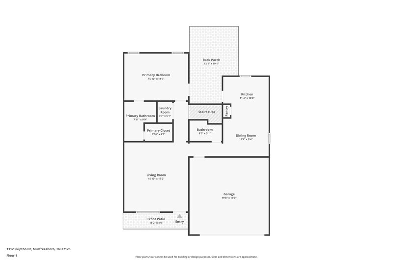 2,030/Mo, 1112 Skipton Dr Murfreesboro, TN 37128 Floor Plan View