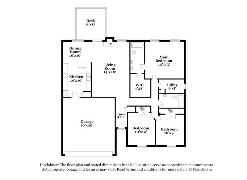 1,950/Mo, 1955 Odessa Ave Murfreesboro, TN 37128 Floor Plan View