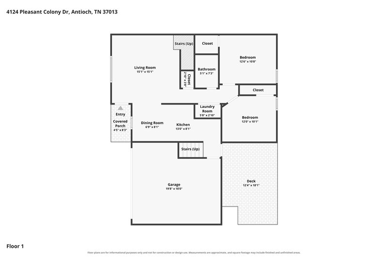 1,995/Mo, 4124 Pleasant Colony Dr Antioch, TN 37013 Floor Plan View