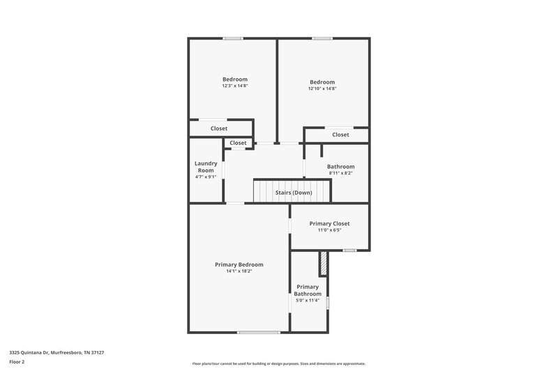 2,195/Mo, 3325 Quintana Dr Murfreesboro, TN 37127 Floorplan View 2