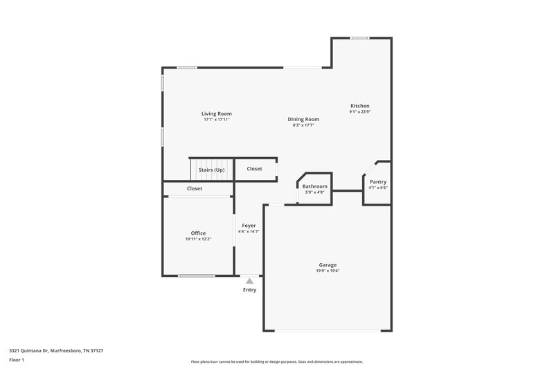 2,490/Mo, 3321 Quintana Dr Murfreesboro, TN 37127 Floorplan View