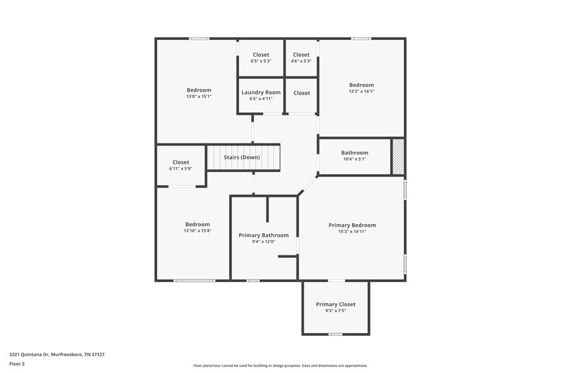 2,490/Mo, 3321 Quintana Dr Murfreesboro, TN 37127 Floorplan View 2
