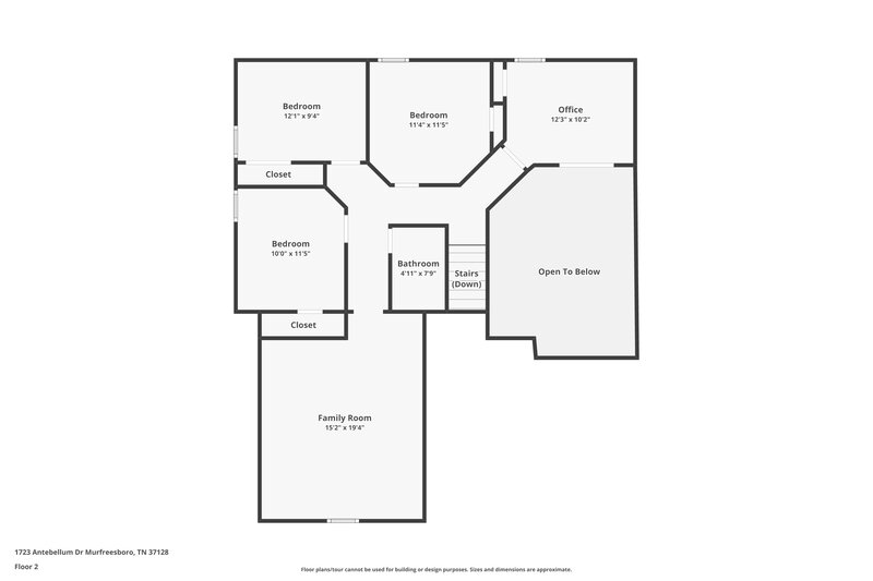 2,210/Mo, 1723 Antebellum Dr Murfreesboro, TN 37128 Floor Plan View 3