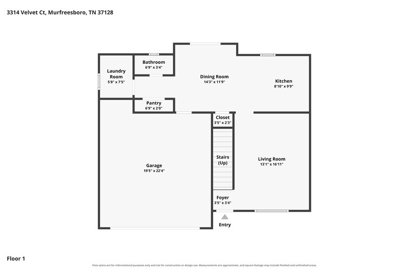 2,250/Mo, 3314 Velvet Ct Murfreesboro, TN 37128 Floor Plan View