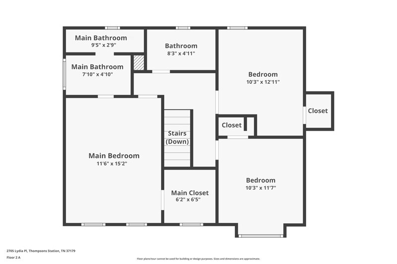 2,610/Mo, 2705 Lydia Pl Thompsons Station, TN 37179 Floor Plan View 2