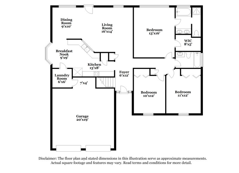 2,250/Mo, 7025 Calderwood Dr Antioch, TN 37013 Floor Plan View
