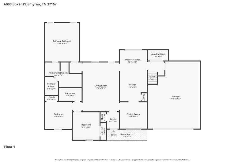 2,215/Mo, 6006 Boxer Pl Smyrna, TN 37167 Floor Plan View