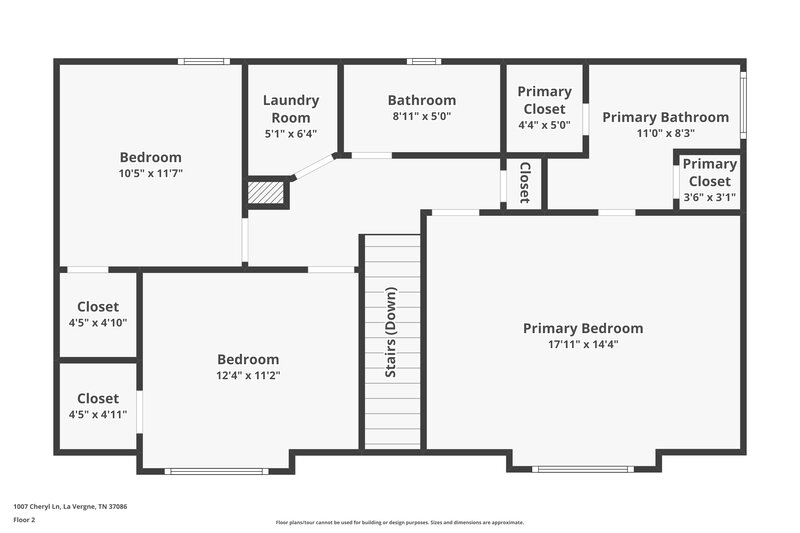 2,110/Mo, 1007 Cheryl Ln La Vergne, TN 37086 Floor Plan View 2