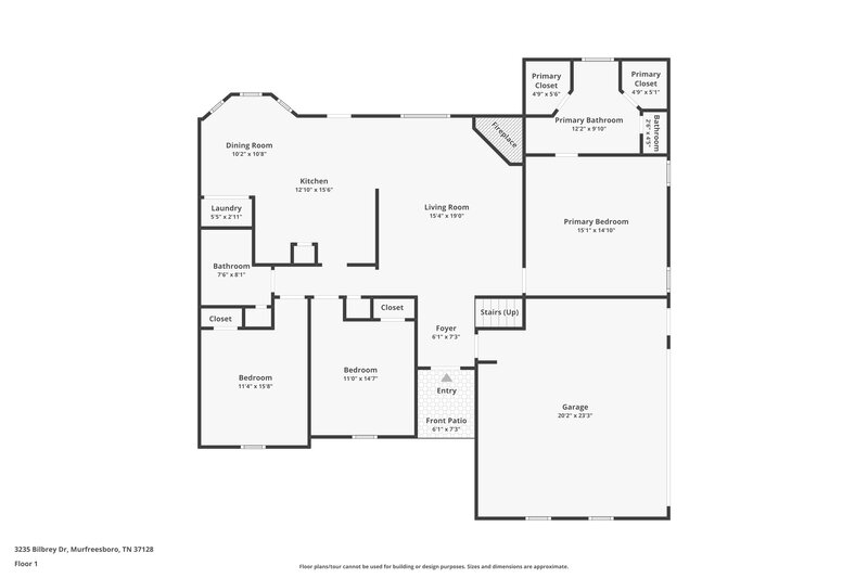 2,405/Mo, 3235 Bilbrey Dr Murfreesboro, TN 37128 Floor Plan View