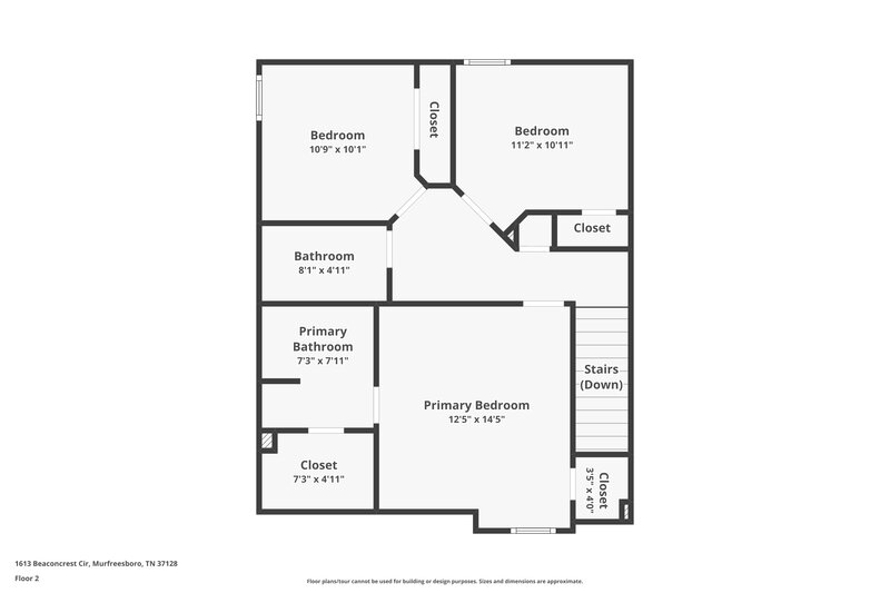 2,075/Mo, 1613 Beaconcrest Cir Murfreesboro, TN 37128 Floor Plan View 2