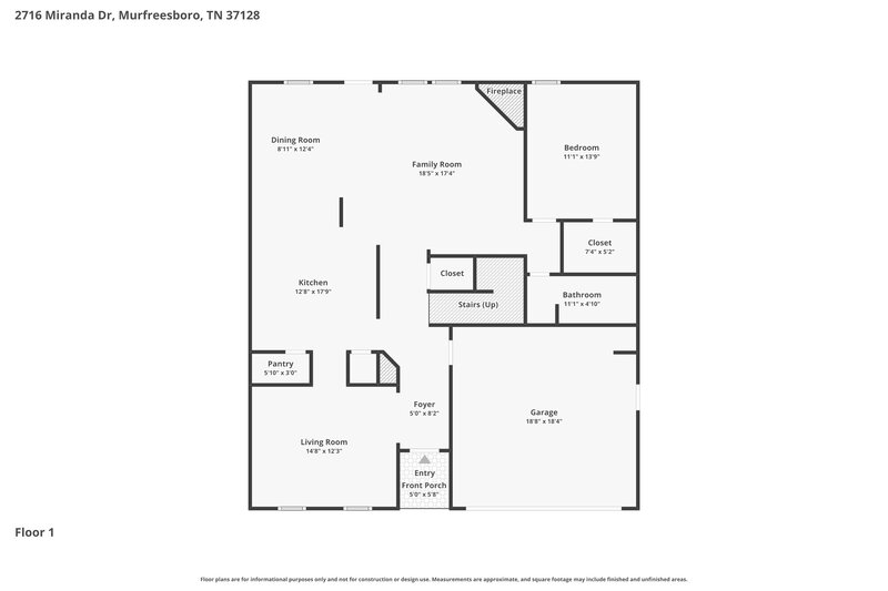 2,545/Mo, 2716 Miranda Dr Murfreesboro, TN 37128 Floor Plan View 2