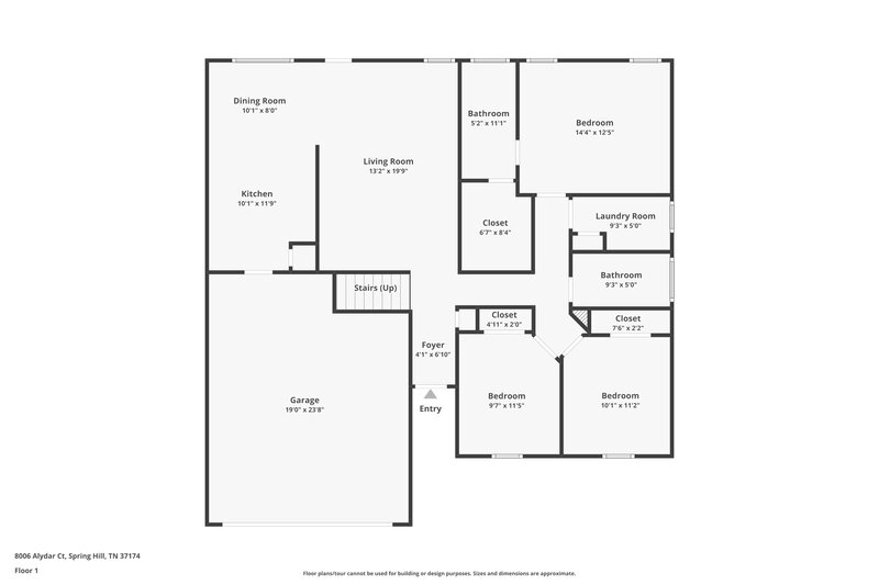 2,165/Mo, 8006 Alydar Ct Spring Hill, TN 37174 Floor Plan View