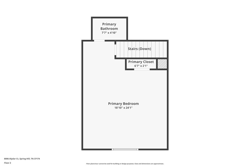 2,165/Mo, 8006 Alydar Ct Spring Hill, TN 37174 Floor Plan View 2
