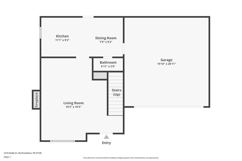2,065/Mo, 3119 Swilly Ct Murfreesboro, TN 37128 Floor Plan View