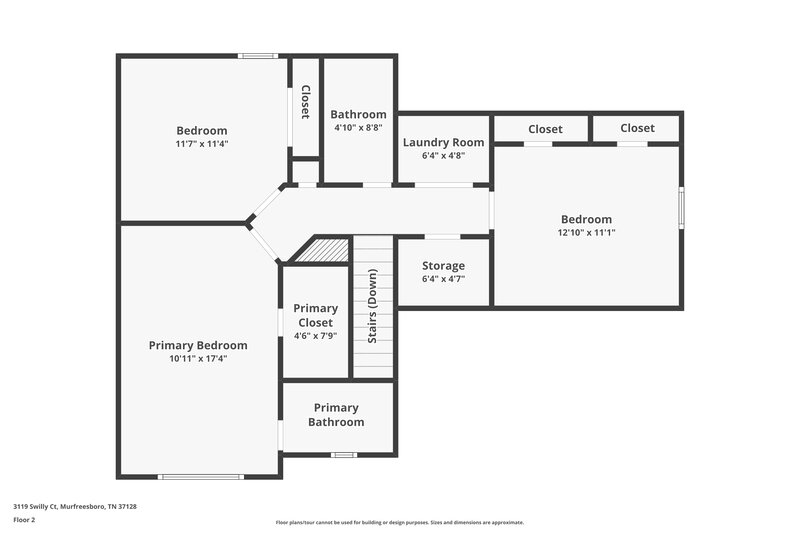 2,065/Mo, 3119 Swilly Ct Murfreesboro, TN 37128 Floor Plan View 2