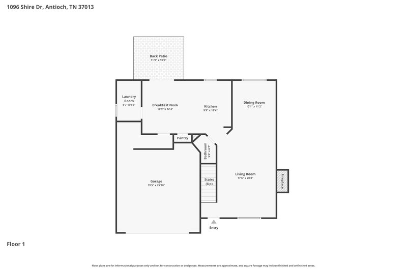 2,425/Mo, 1096 Shire Dr Antioch, TN 37013 Floor Plan View