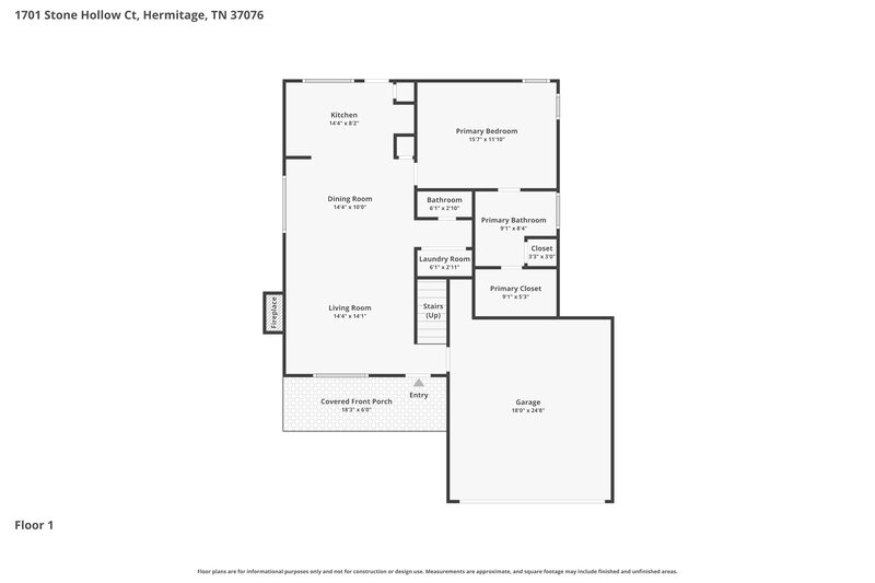 2,335/Mo, 1701 Stone Hollow Ct Hermitage, TN 37076 Floor Plan View