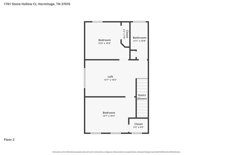2,335/Mo, 1701 Stone Hollow Ct Hermitage, TN 37076 Floor Plan View 2