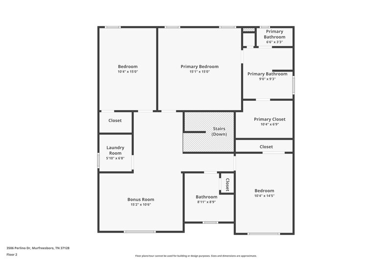 2,190/Mo, 3506 Perlino Dr Murfreesboro, TN 37128 Floor Plan View