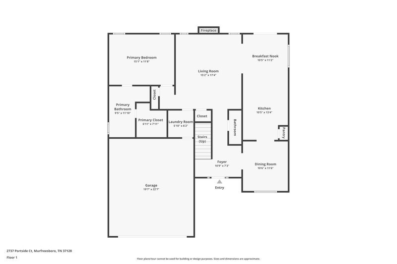 2,520/Mo, 2737 Portside Ct Murfreesboro, TN 37128 Floor Plan View