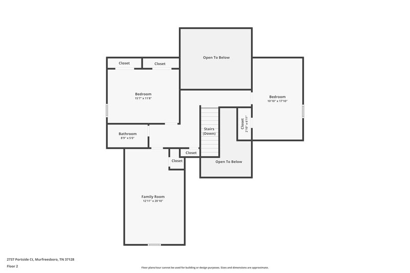 2,520/Mo, 2737 Portside Ct Murfreesboro, TN 37128 Floor Plan View 2