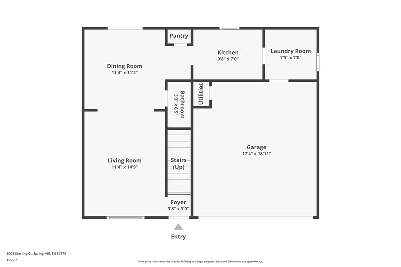 1,755/Mo, 8002 Starling Ct Spring Hill, TN 37174 Floor Plan View
