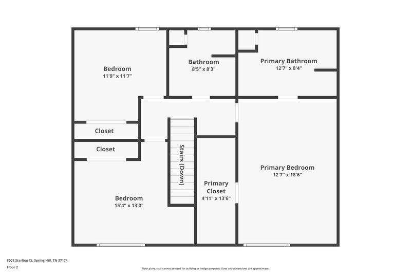 1,755/Mo, 8002 Starling Ct Spring Hill, TN 37174 Floor Plan View 2