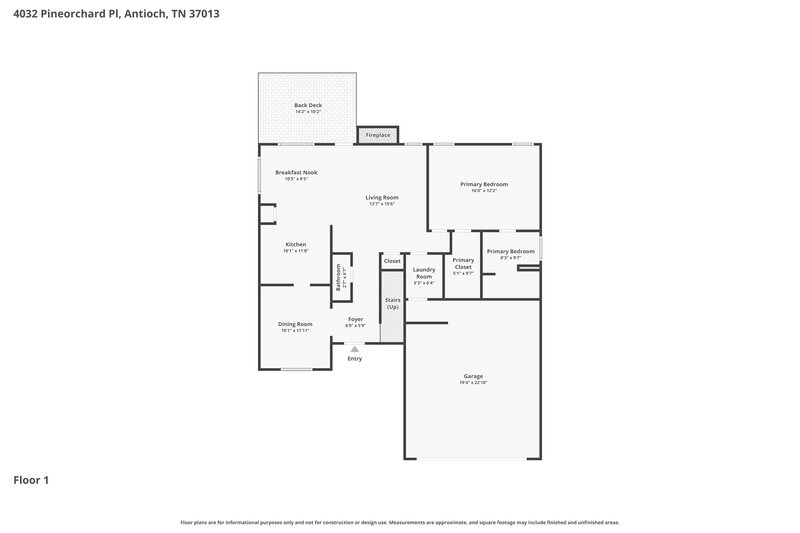 2,320/Mo, 4032 Pineorchard Pl Antioch, TN 37013 Floorplan View