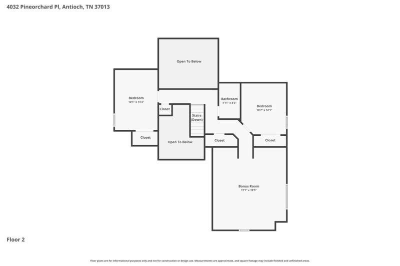 2,320/Mo, 4032 Pineorchard Pl Antioch, TN 37013 Floorplan View 2