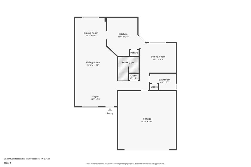 3,560/Mo, 3524 Oval Hesson Ln Murfreesboro, TN 37128 Floorplan View