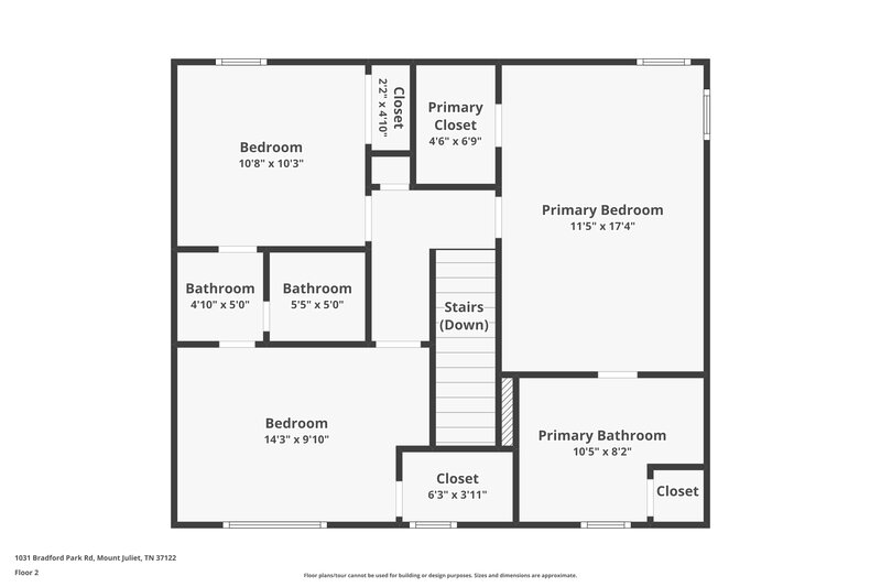 2,065/Mo, 1031 Bradford Park Rd Mt Juliet, TN 37122 Floor Plan View 2