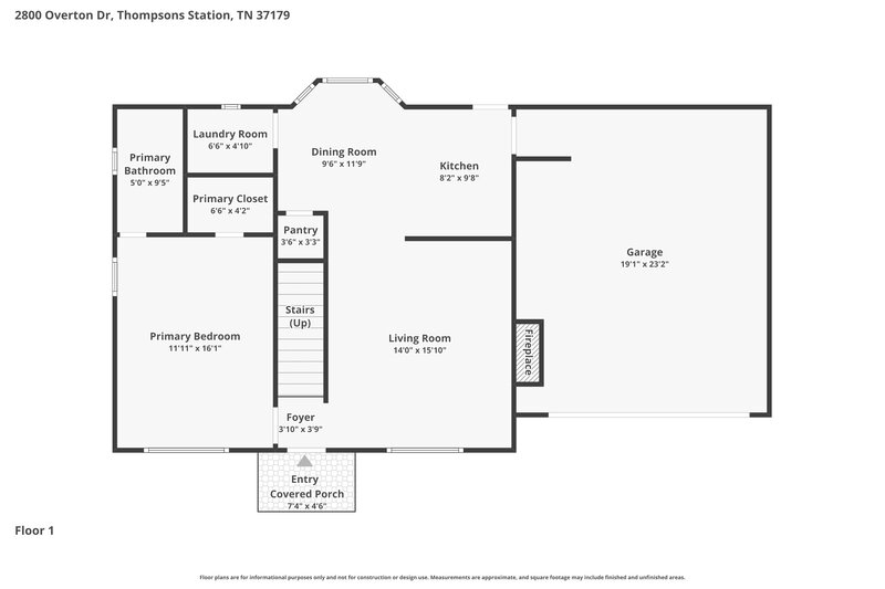 2,230/Mo, 2800 Overton Dr Thompsons Station, TN 37179 Floor Plan View