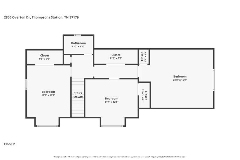 2,230/Mo, 2800 Overton Dr Thompsons Station, TN 37179 Floor Plan View 2