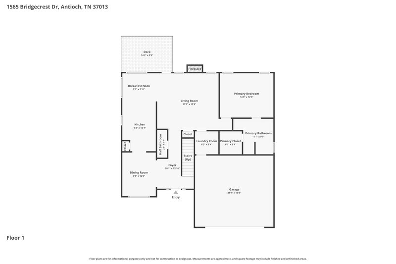 0/Mo, 1565 Bridgecrest Dr Antioch, TN 37013 Floor Plan View