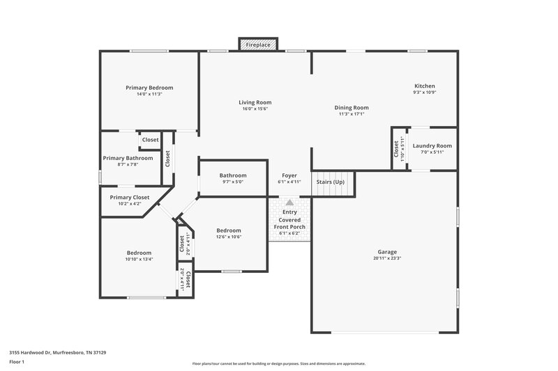 2,165/Mo, 3155 Hardwood Dr Murfreesboro, TN 37129 Floor Plan View